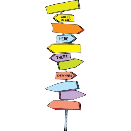 Eureka Dr. Seuss Blank Directional Signs Mini Bulletin Board Set 847003